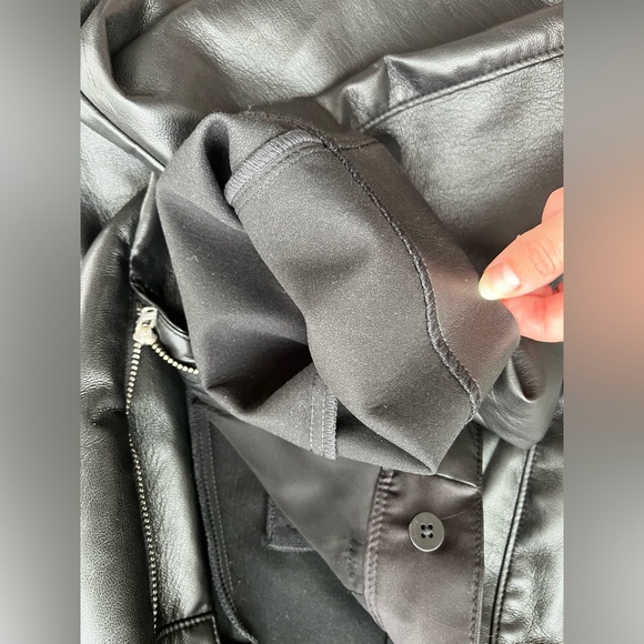 Black Babaton vegan leather straight pant, like new - Picture 10 of 10